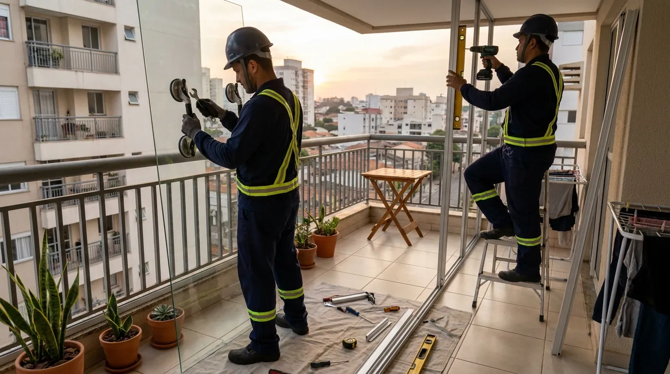 Envidraçamento de Sacada em Aracaju‑SE